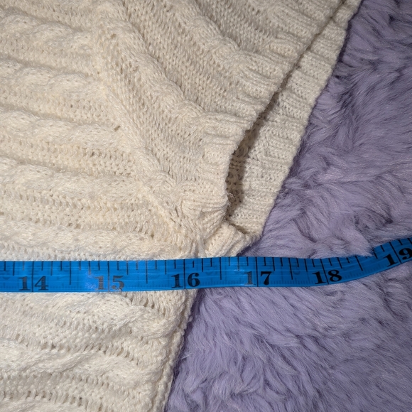 Pink Rose Cream Asymmetrical Knit Dress - Picture 4 of 6